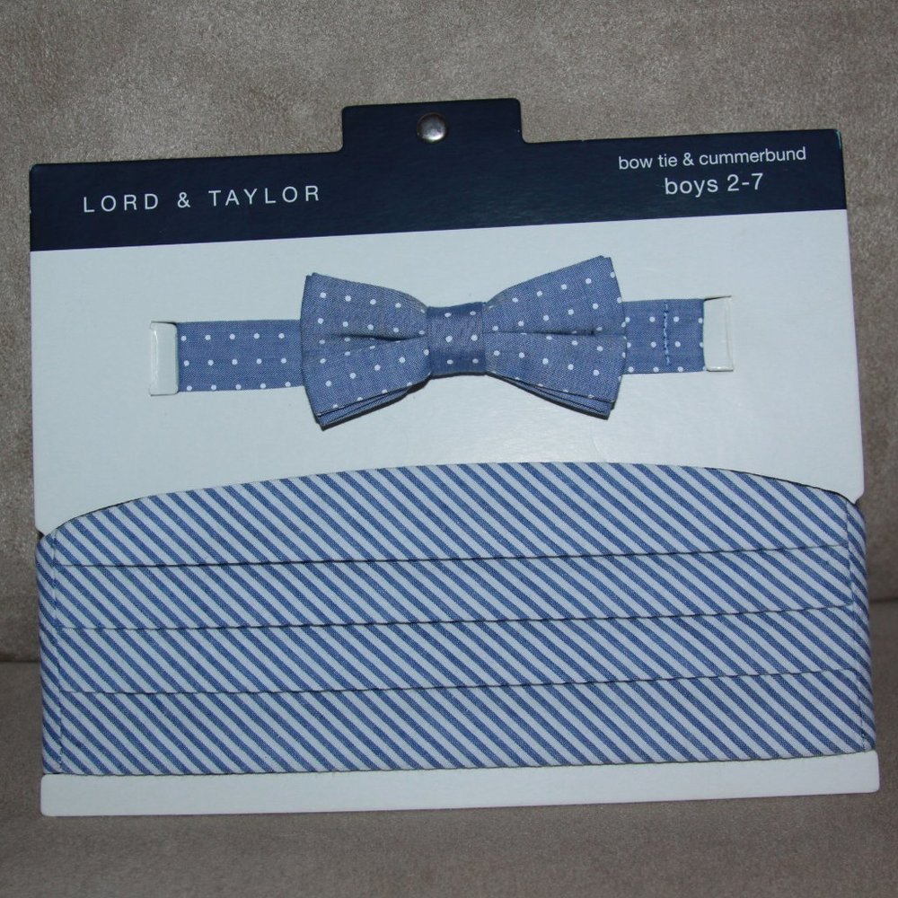 LORD AND TAYLOR BOW TIE AND COMMERBUND